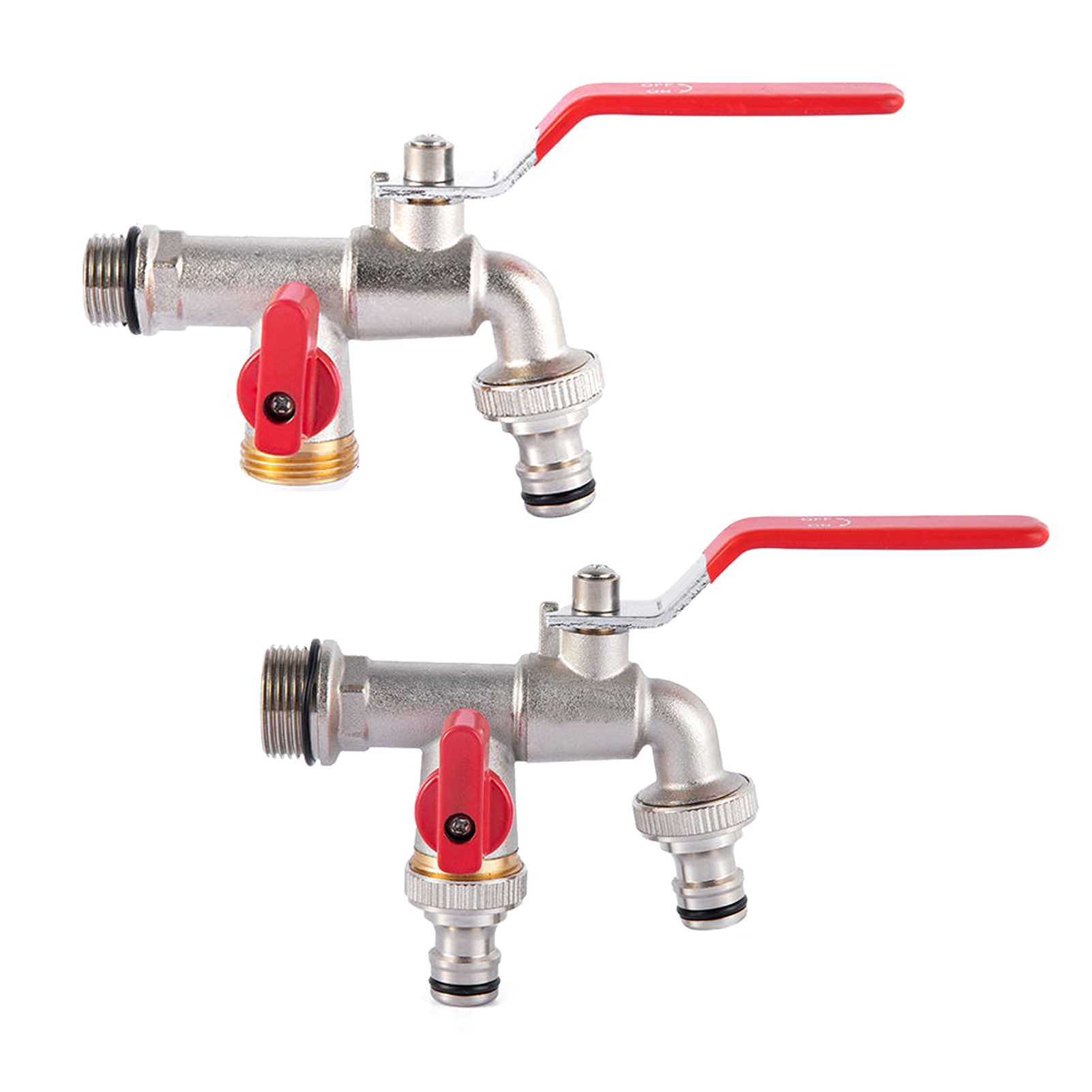 Enkelt dobbelthane 1/2 tommer 3/4 tommer 1 tommer udløb havevandtank adapter slange vandhane tilslutningshane udskiftning monteringsventil
