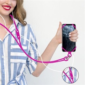 Silicone Lanyard for keys Moblie Phone Straps Cell Phone Holder Sling Necklace Wrist Strap Mobile Phone Holder lanyard cuello: purple