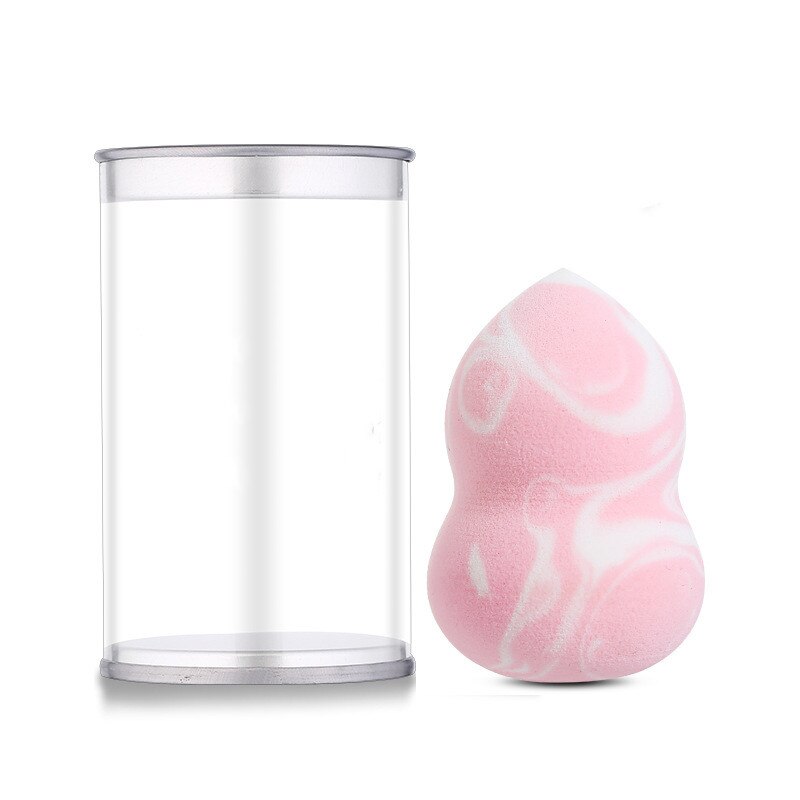 Makeup Foundation Sponge Makeup Cosmetic Puff Powder Smooth Beauty Cosmetic Makeup Sponge Marbling Blender Water Shape Puff: Cherry Gourd