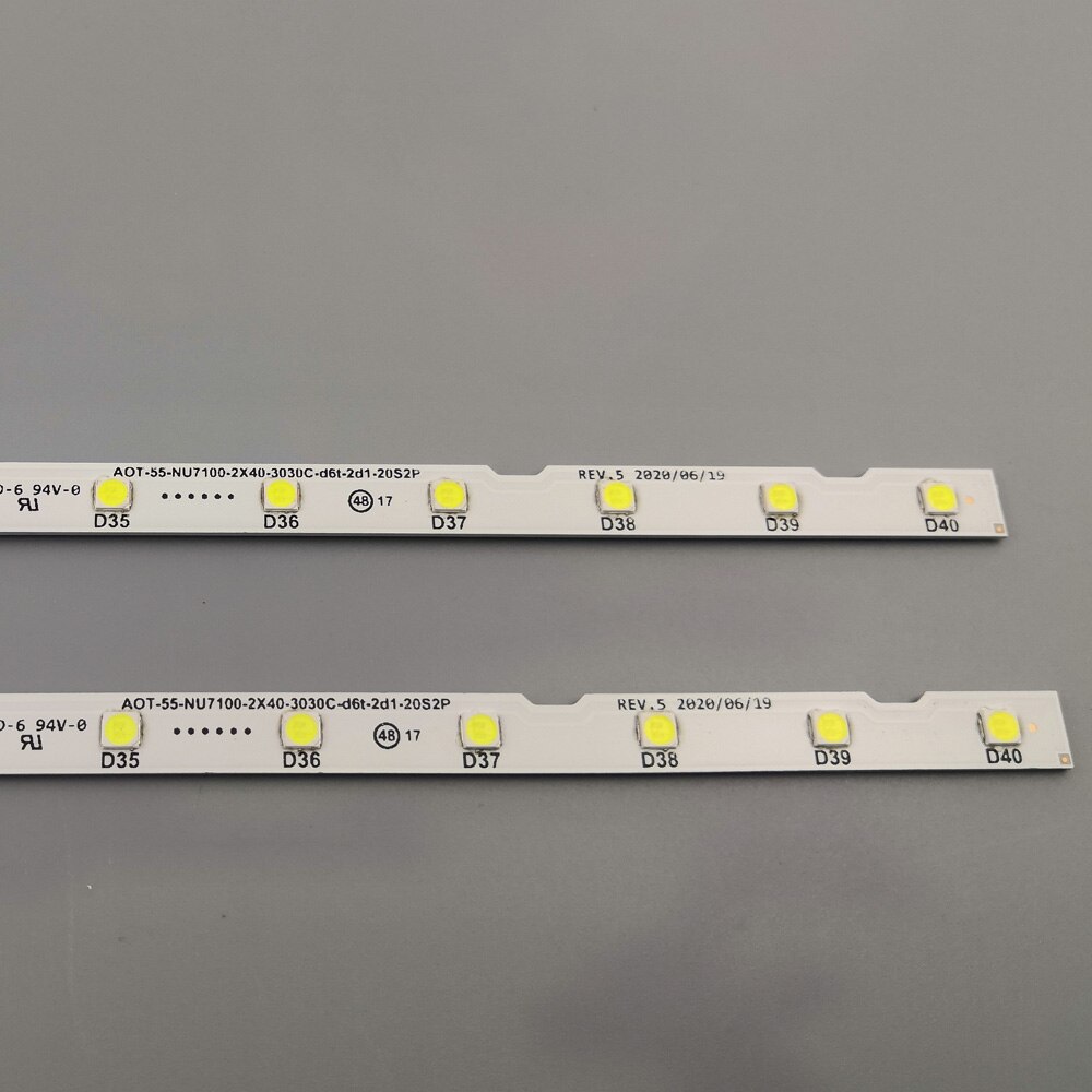 Led baggrundslys strip til  ue55 nu 7100 ue55 nu 7300 bn96-46033a 45913a bn61-15485a aot _55_ nu 7300_ nu 7100 lm41-00566a 00613a tv samsung