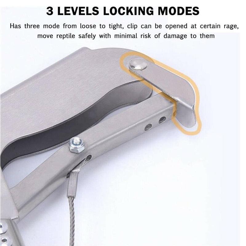 Folding Snake Catcher Snake Hook Snake Proof Multipurpose Reptile Tool Adjustable Grabber Stick Tweezers Plier