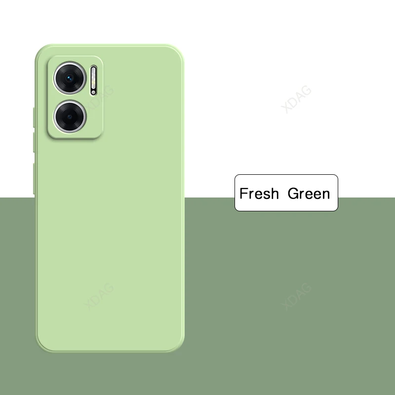 Capa de telefone de silicone líquido original para xiaomi redmi10 redmi 10 2022 10a 10x 5g cor pura sólida funda acessórios carcasa