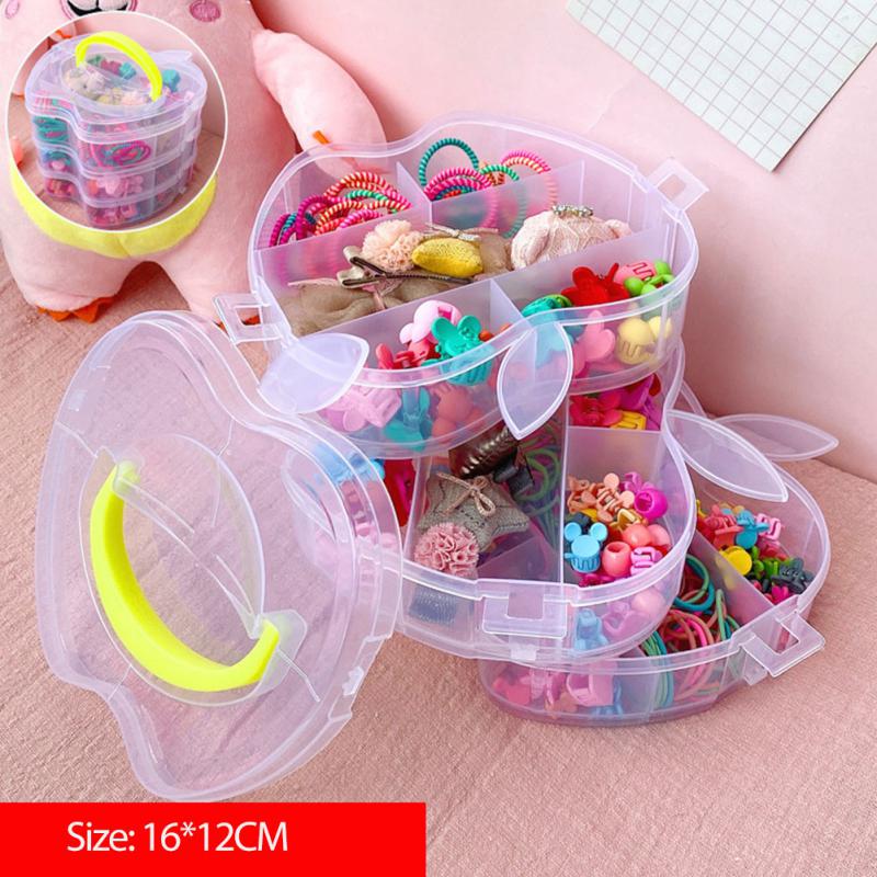 Plastic Jewelry Box Head Rope Storage Box Children Girl Head Rope Hair Accessories Desktop Jewelry Box Case Display Organizer: 04