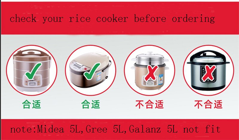 Rijstkoker Liner 2L 3L 4L 5L Non-stick Pan Rijstkoker Kom Pot Universele