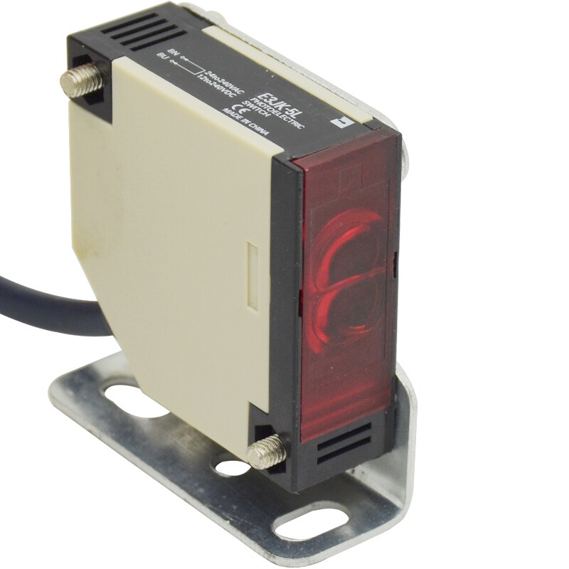 Interruptor fotoeléctrico de reflexión difusa infrarroja E3JK-5L NPN/PNP, NO NC, 0-500cm (rango ajustable 40-700cm)