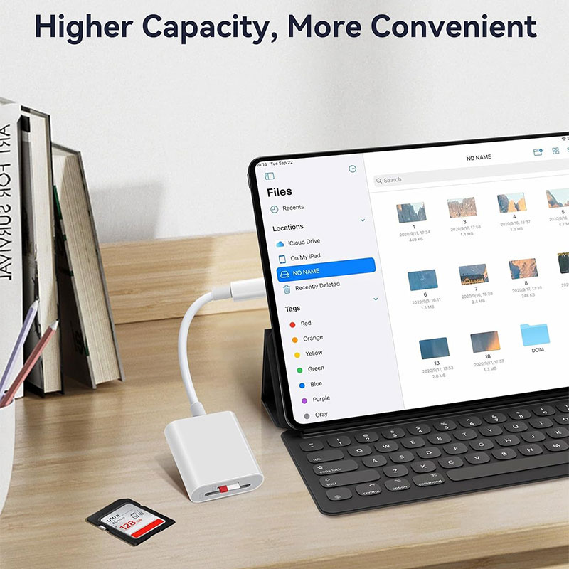 Lettore di schede USB-C 2 in 1, convertitore di memoria da USB C a scheda SD OTG SD/TF per iPad Pro, MacBook e altri tablet