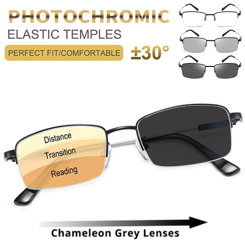 Multifunction Photochromeic Reading Glasses Men Progressive Multifocus Computer Glasses Women Anti Blue Light Readers Spectacles