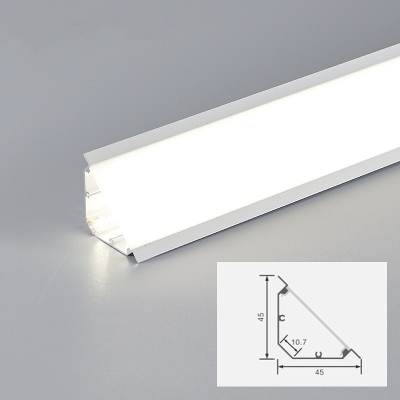 Ceiling Led Aluminum Profile Surface Mounted Wall Top Corner Decoration Indoor Atmosphere Lighting Linear Hard Bar Light Lamps