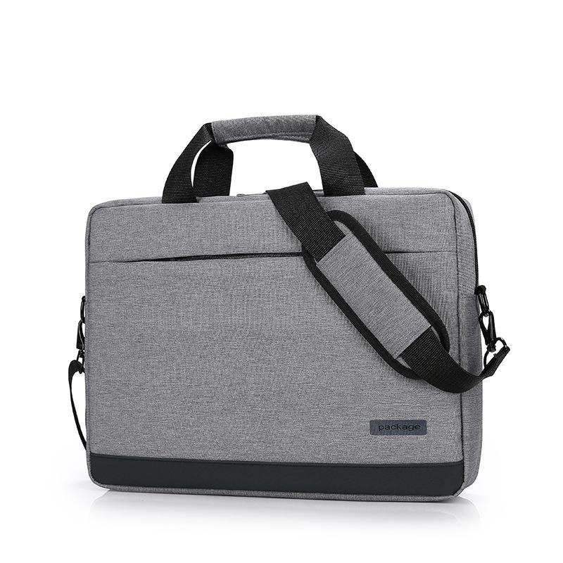 Men Briefcase 15.6 inch Mens bag Stylish Waterproof Laptop Bag Men's woman Shoulder Bag office bags for men maletin hombre: Gray