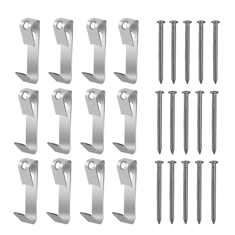 100Pcs Foto Hangers 30Lbs, Fotolijst Haken Met Nagels, Foto Opknoping Kit Voor Canvas, Klok, huis Decoratie: Default Title