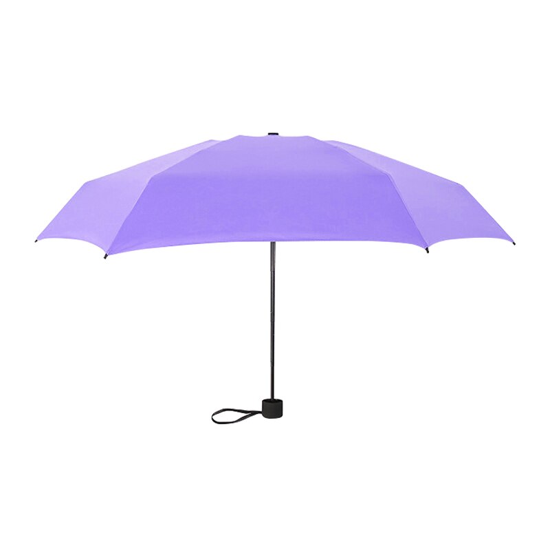 Pieni kokoontaittuva sateenvarjo sateen naiset miehet mini tasku aurinkovarjo tytöt anti-uv vedenpitävä kannettava matkasateenvarjo -40: Violetti