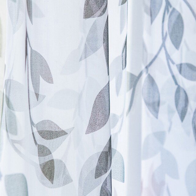 Rideau imprimé avec ficelle de séparation, décoration romantique pour la maison, en Polyester pur: Grey