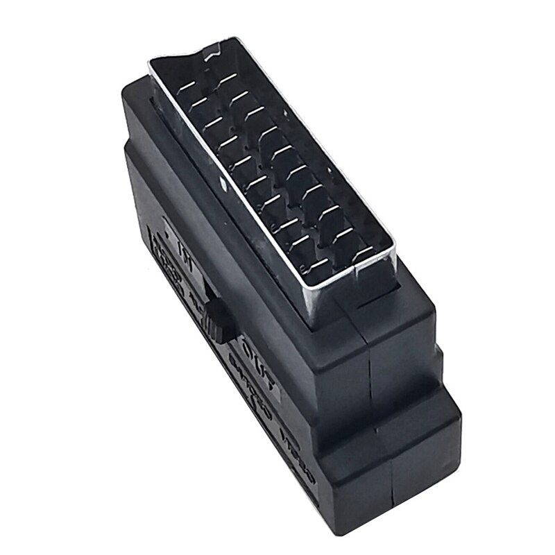 Scart Adapter Plug Connector 21P Adapter Scart Naar Av 3RCA Met Schakelaar Converter