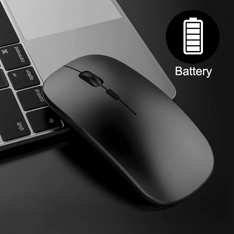 Mouse Gamer Wireless Mouse for Notebook Laptop Computer PC,Slim Mini Noiseless Ergonomic Mause 2.4G USB Gaming Mice: black