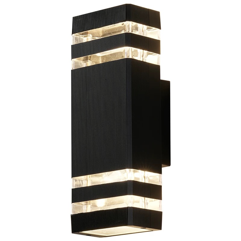 Luces de pared para exteriores Pared exterior arandelas de pared led impermeables Entrada de hotel Pilares de doble cabeza superiores e inferiores Luz exterior