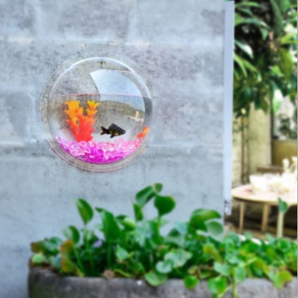 Mount Fish Tank Wall-Hanging Fish Bowl Decoration Planter Pet Supplies Acrylic Aquarium