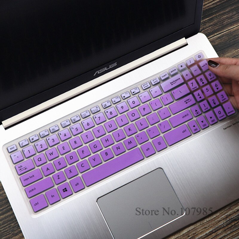 Til asus vivobook 15 n580gd n580v nx580 r560ud r560u r560 15 15.6 tommer silikone laptop tastatur cover skin protector film