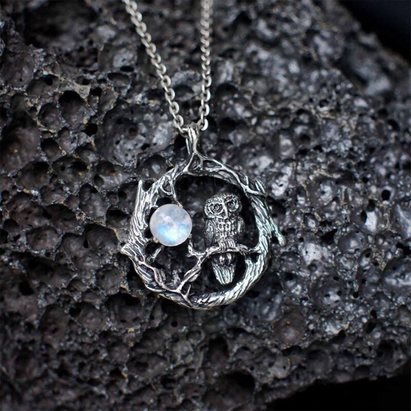 Collier en Zircon pour femme, mignon, hibou, lune, lettre, pendentif, étoiles, exquis, romantique, bijoux de fête de la saint-valentin: NL14670SV