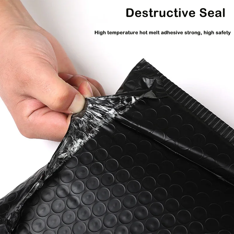 20PCS Black Bubble Mailers Poly Bubble Mailer Self Seal Padded Envelopes Bags Packaging Envelope Bag 25x30cm