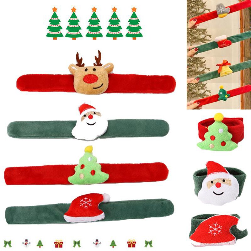 Waylike – anneau de poignet pour enfants, décorations de noël, cercle de tapotement, bonhomme de neige, cerf, de fête du nouvel an,