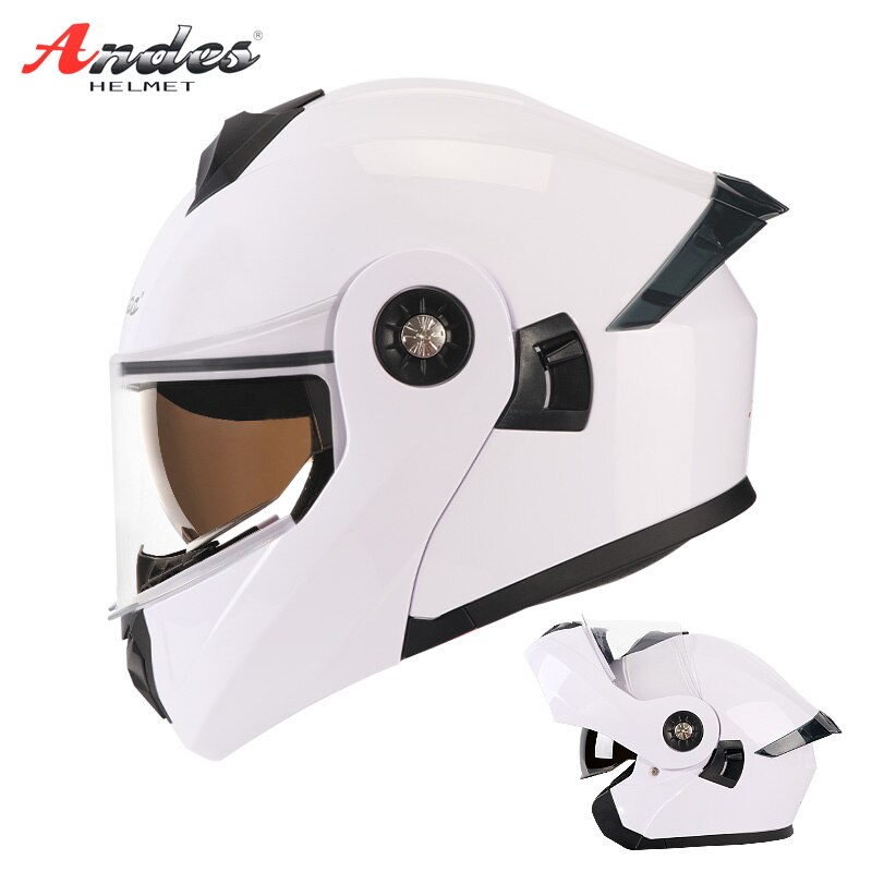 Motorcycle flip up Helmet Men Women Casco Moto Full Face Helmet Motorbike Motocross Moto Helmet Crash Casco Moto for kids: double lens-3