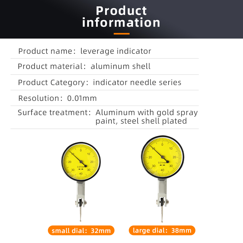 Precision 0.01mm Dial Indicator Gauge 0-10mm Meter Precise 0.01mm Resolution Indicator Gauge Mesure Instrument Tool Dial Gauge