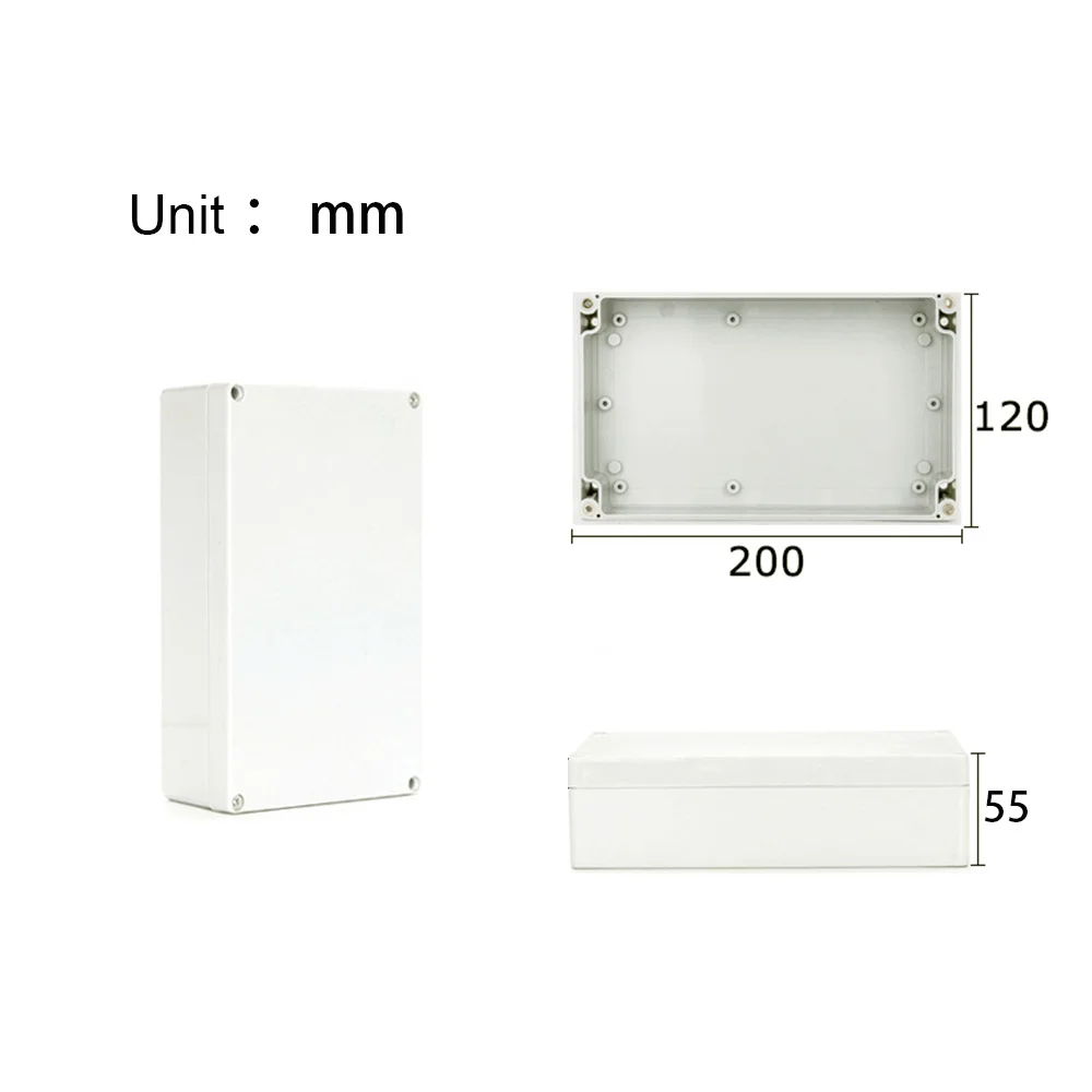 Project Junction Box for Electrical Cable Outdoor DIY Sealed IP67 Enclosure Wire Box 115x90x55mm Waterproof Electronic Cases: WHITE