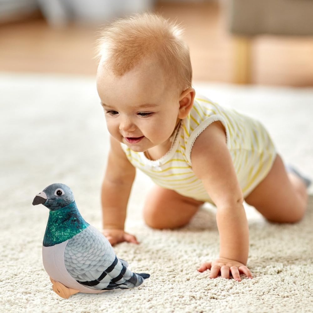 Paloma de peluche de juguete muñeco de peluche adornos de simulación suave y lindo pájaro de la paz Animal lindo como para niños