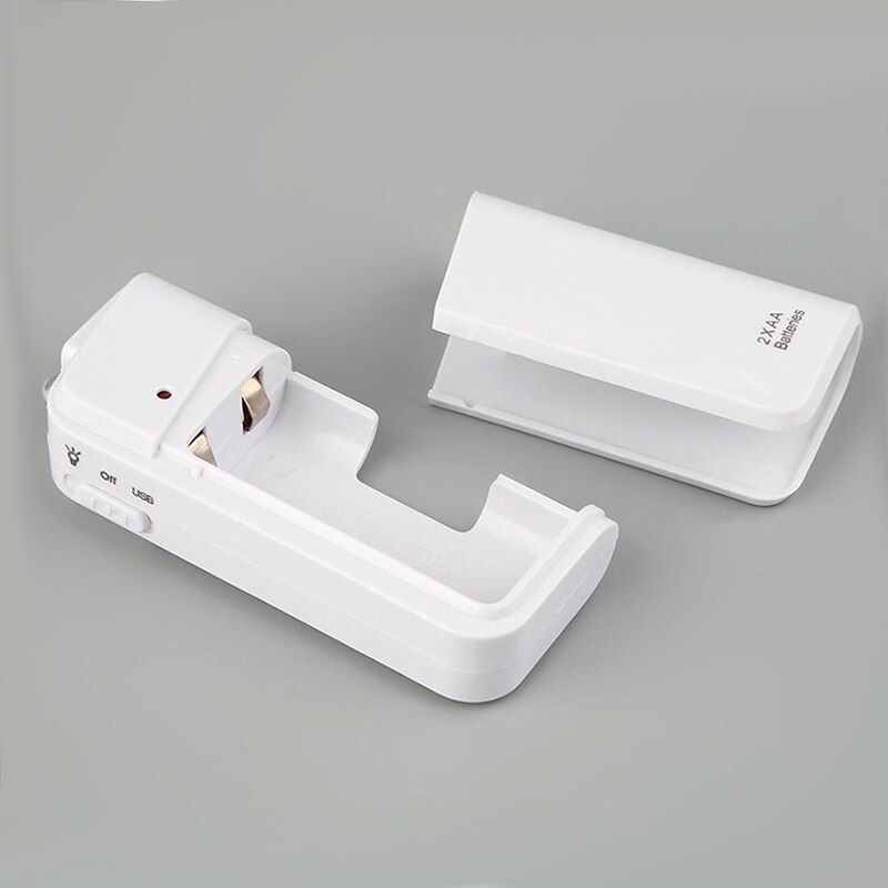 Mini Pocket Universele 2 Aa Batterij Usb Oplader Power Bank Box Voor Iphone Reizen Emergency Mobiele Telefoon Security Charger