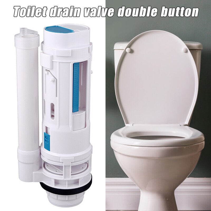 Water Tank Connected 2 Flush Fill Toilet Cistern Inlet Drain Button Repair Parts Water Outlet D6