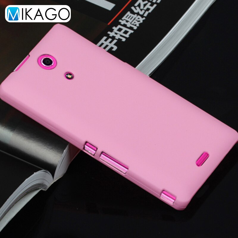 Matte Plastic Coque Cover 4.6For Sony Xperia Zr Case Voor Sony Xperia Zr C5503 C5502 M36H Mobiele Telefoon Terug Coque cover Case: Pink