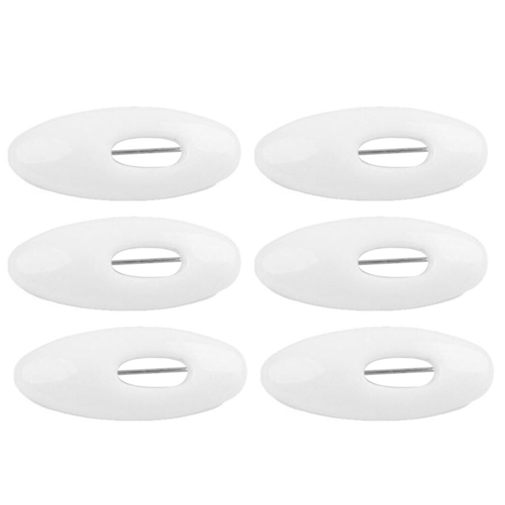 6 st hijabnålar islamisk halsduk säkerhetsnål för arabiska huvudbonader huvudduk turbannål: Vit