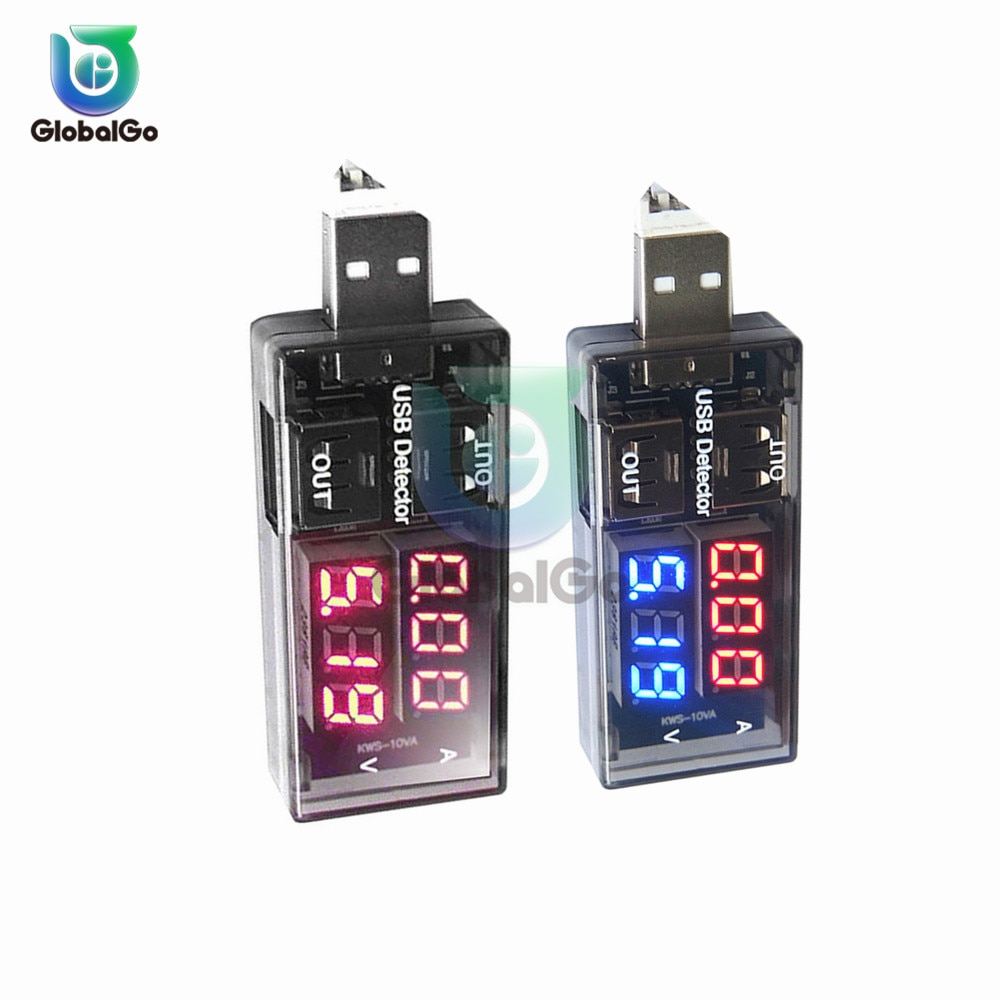 USB Tester Dc Dubbele Digitale Voltmeter Amperimeter Voltage Current Meter LED Digitale Voltmeter USB Power Detector Batterij