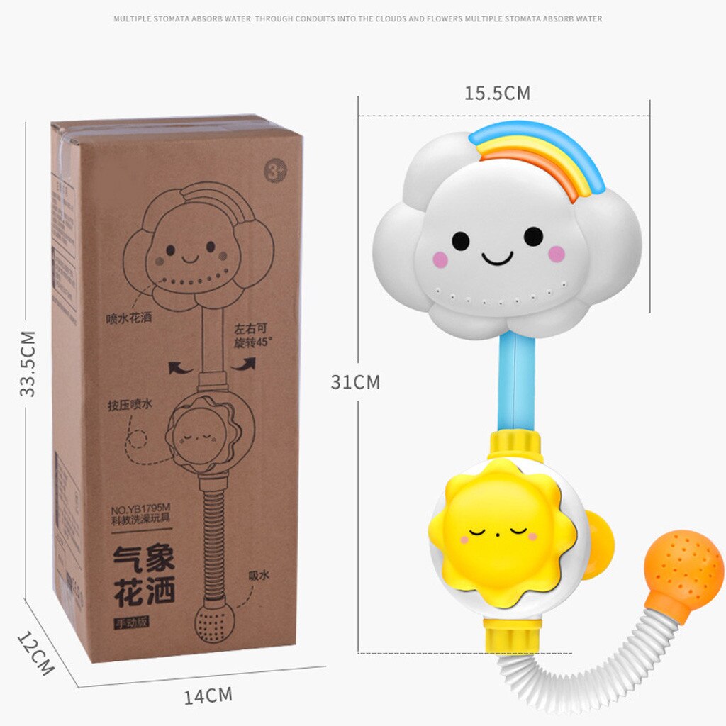 Bad Speelgoed Voor Kids Baby Water Game Wolken Model Kraan Douche Waternevel Speelgoed Voor Kinderen Spuitende Sprinkler Badkamer Baby speelgoed