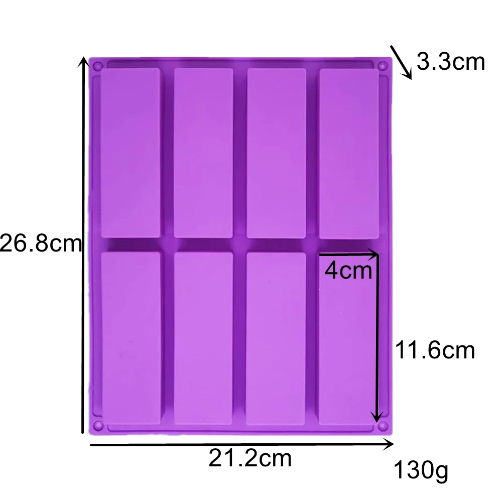 Silicone Rectangle Cake Pan Square Soap Molds Pudding Muffin Loaf Brownie Cornbread Mould: army green