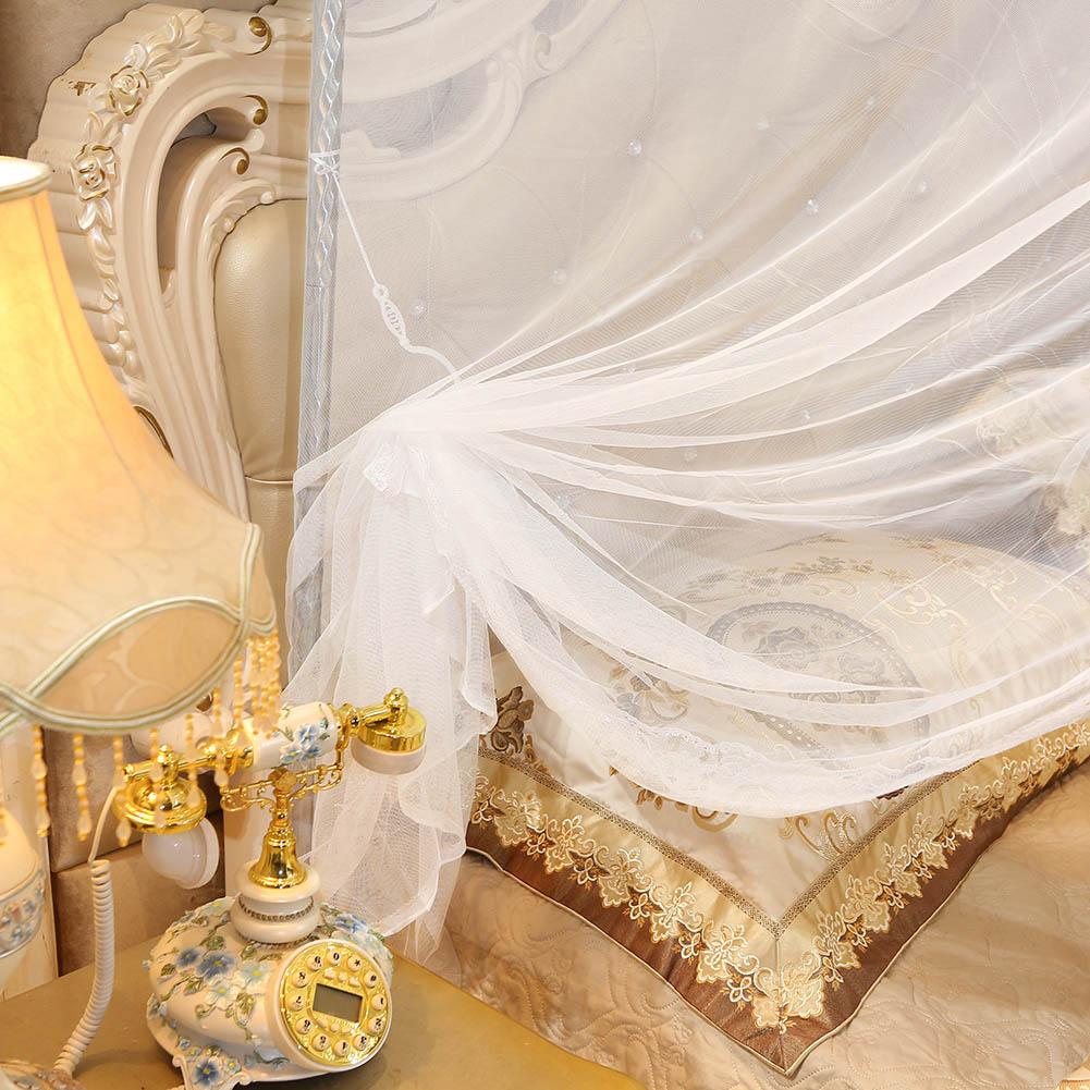 Luxe princesse 4 coin poste lit baldaquin moustiquaire lit rideau auvent filet moustiquaire chambre moustiquaire