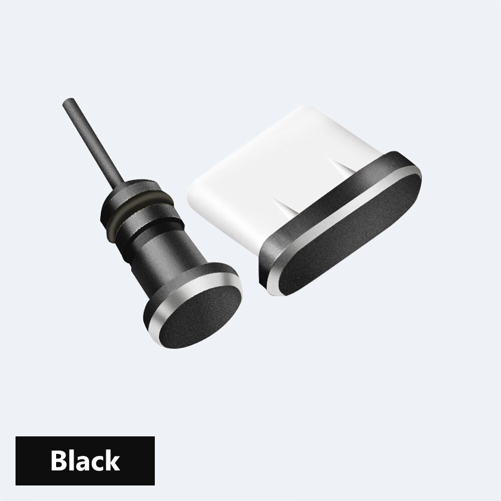 Type C Plug Dust Plug 3.5mm Earphone Jack Sim Card USB Type-C Anti Dust Plug For Samsung S10 S9 S8 Note 8 9 Huawei P10 P20 P30: grey