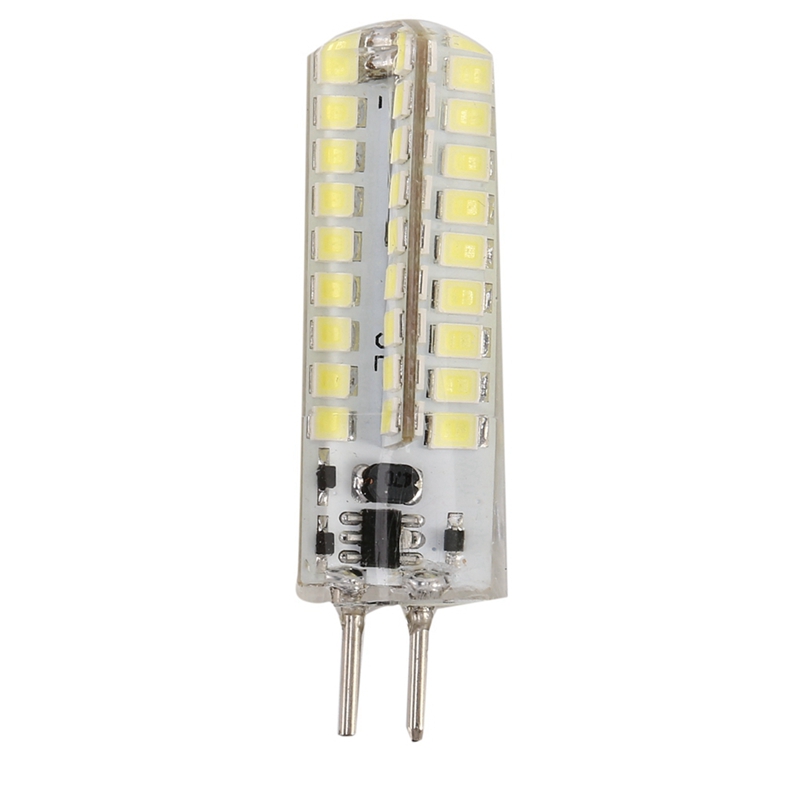 Bulbo de milho de silicone regulável, lâmpadas halógenas, 6X 6.5W, lâmpadas LED GY6.35, 72 2835 SMD, 320Lm, 50W, 6000K, branco puro