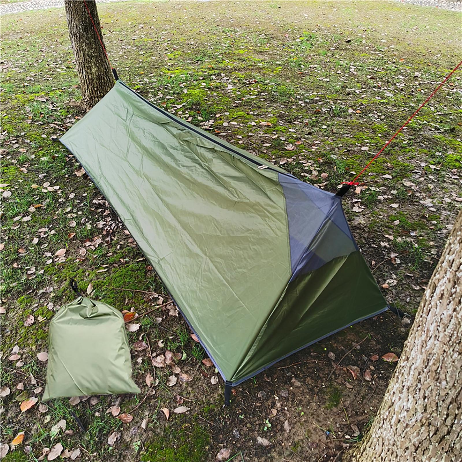 Lightweight Camping Tent Waterproof Fishing Single Person Sleeping Bag: Army Green