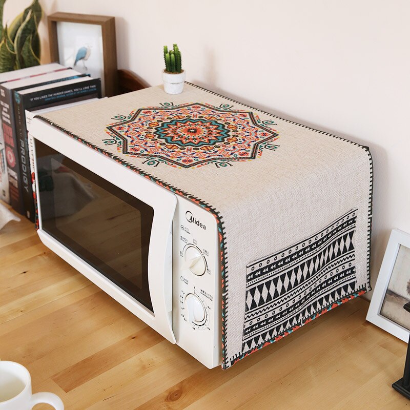 Microwave Oven Cover Fabric Dust Cover Oven Cover Towel microwave cover kitchen aid mixer: 2