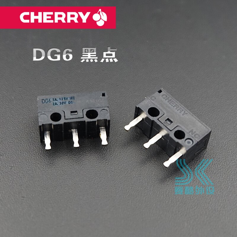 2pcs original German CHERRY Micro switch DG1 DG2 T85 black dot gray dot DG4 DG6 mouse micro button Universal Omron D2FC-F-7N 10M: DG6