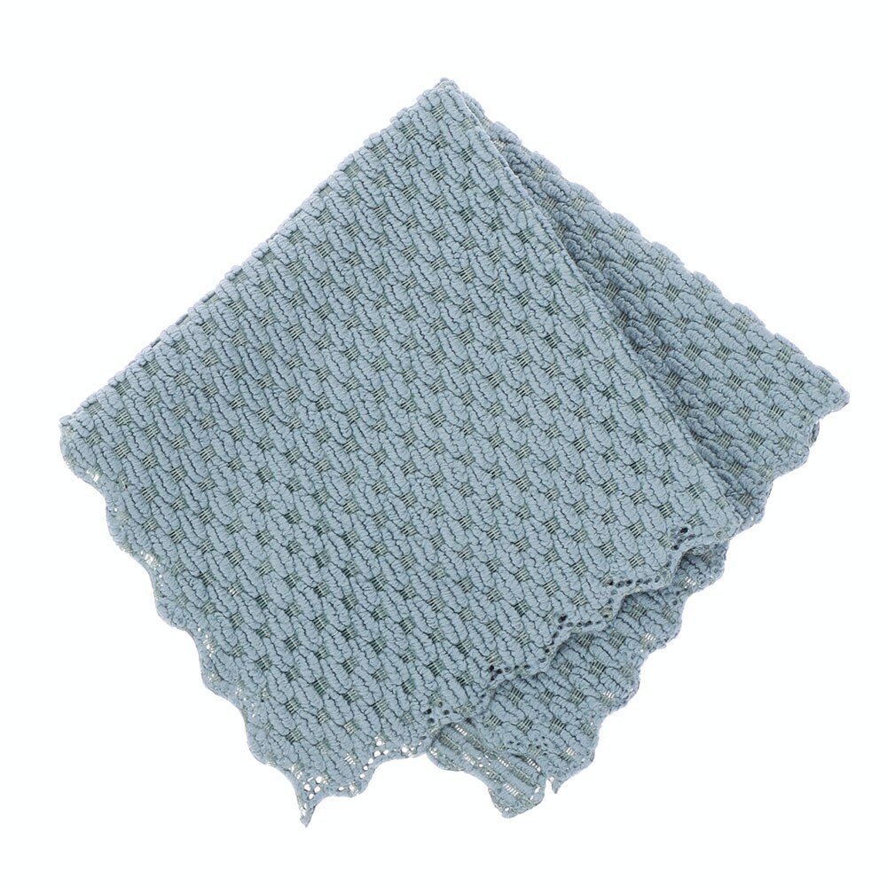1/2 Uds. Franela de almendra Anti-grasa trapos Super absorbente paño de limpieza de microfibra paño para lavar platos toalla suministros de cocina: Blue / 2pc