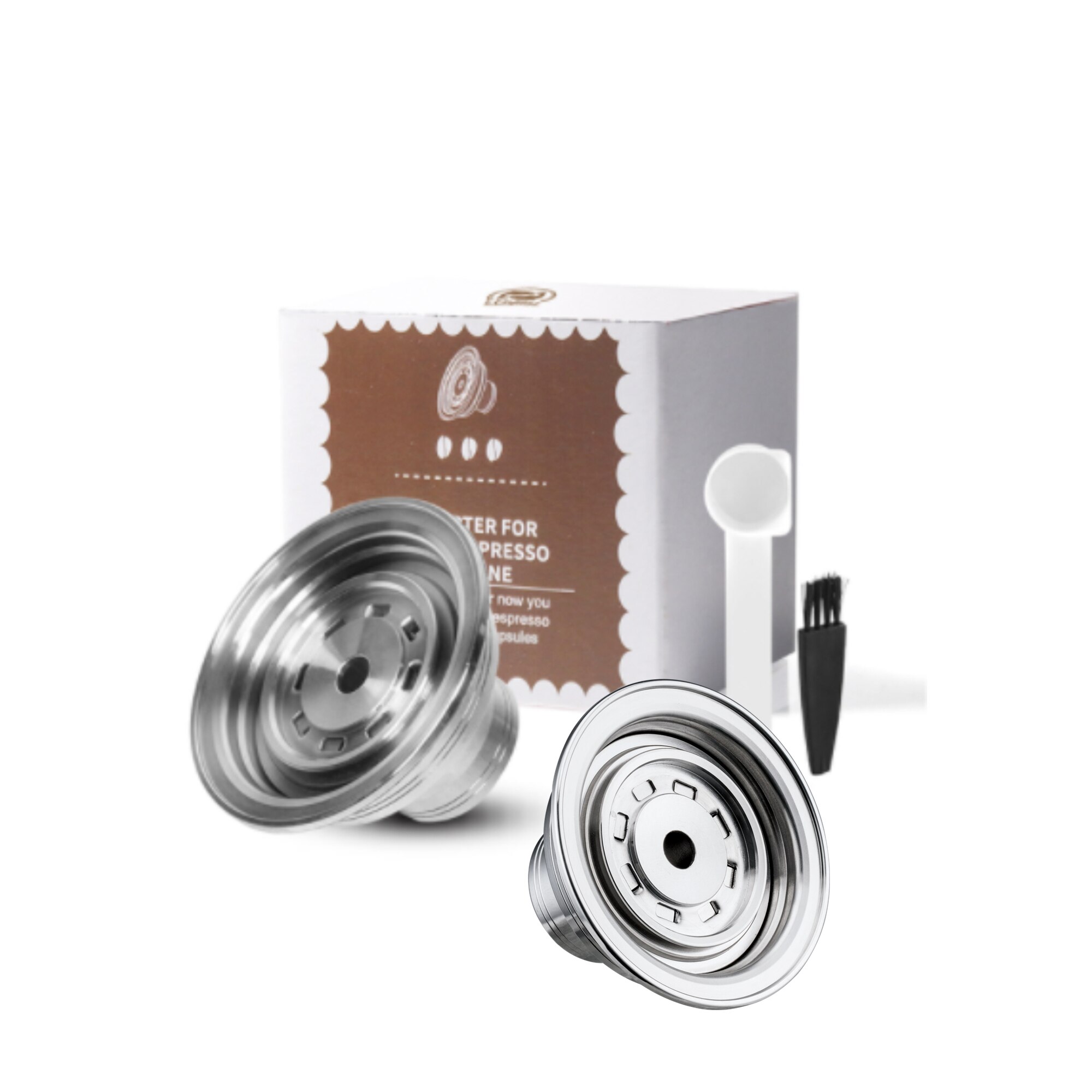 Edelstahl Adapter Konverter Für Nespresso Vertuoline Beville/Plus Maschine wiederverwendbar Kaffee Kapsel Transfer: 2A