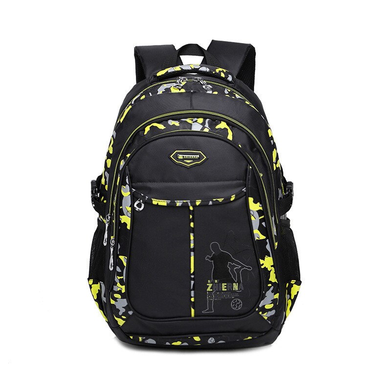 Kinderen Schooltassen Nylon Rugzakken Lichter Last Op Schouder Voor Kids Rugzak Mochila Infantil Zip: yellow