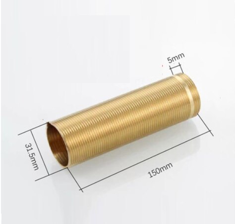 10Pcs/Lot Solid Brass Full Threaded Pipe Fitting Faucet Nipple Extension 32mm 37mm Reducer