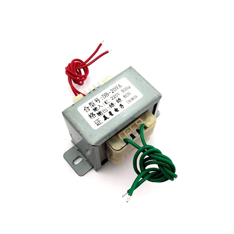 Transformador de frecuencia de potencia aislado, transformador de ca de 20W, 220V a 60V, 0.3A, ca 60v