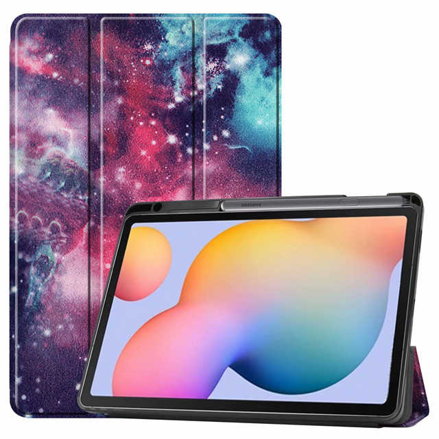 iBuyiWin Soft Silicone Smart Case for Samsung Galaxy Tab S6 Lite 10.4 SM-P610/P615 Tablet Capa Cover With Pencil Holder Funda: Yin He Xi