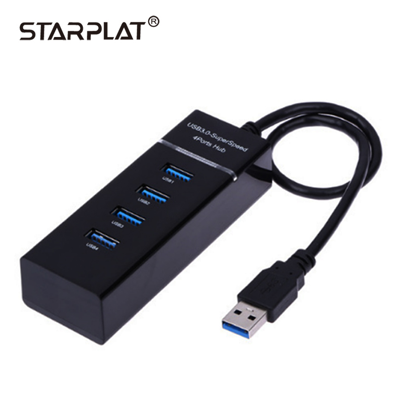 Starplat Usb Hub 3.0 4 Poorten Micro Usb 3.0 Hub Splitter Met Power Adapter Usb Hab Hoge Snelheid 5Gbps usb Splitter 3 Hub Voor Pc