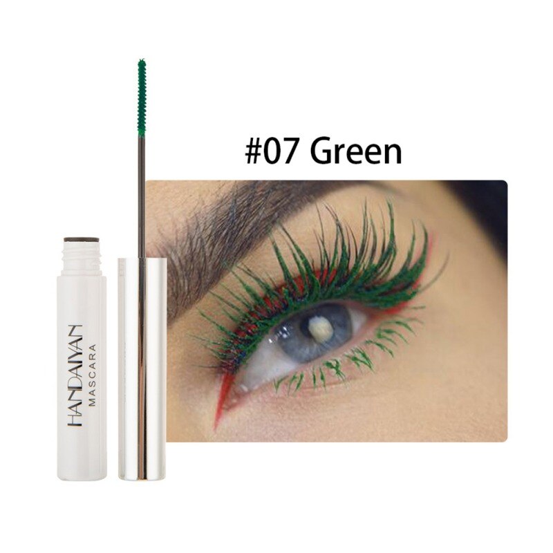 Blå grøn rød lilla sort hvid blæk mascara hurtigtørre øjenvipper krølle forlængelse makeup vandfast mascara øjenvipper: 07