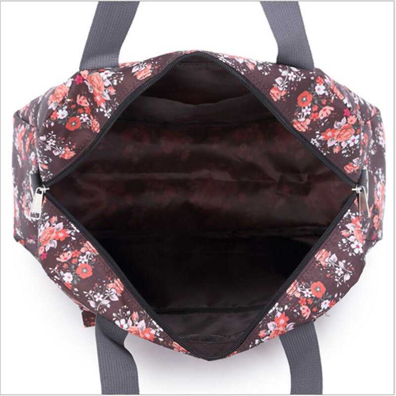 Bolsos de lona con estampado Floral de gran capacidad para mujer, bolsa deportiva multifunción, portátil, para viajar, gimnasio o Fitness
